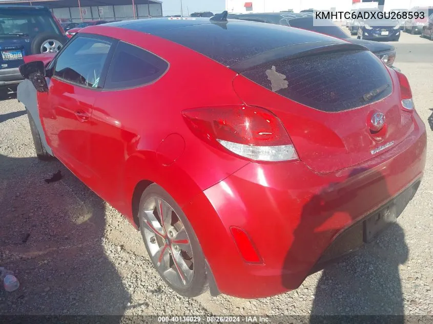 KMHTC6ADXGU268593 2016 Hyundai Veloster