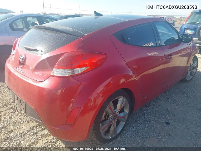 KMHTC6ADXGU268593 2016 Hyundai Veloster