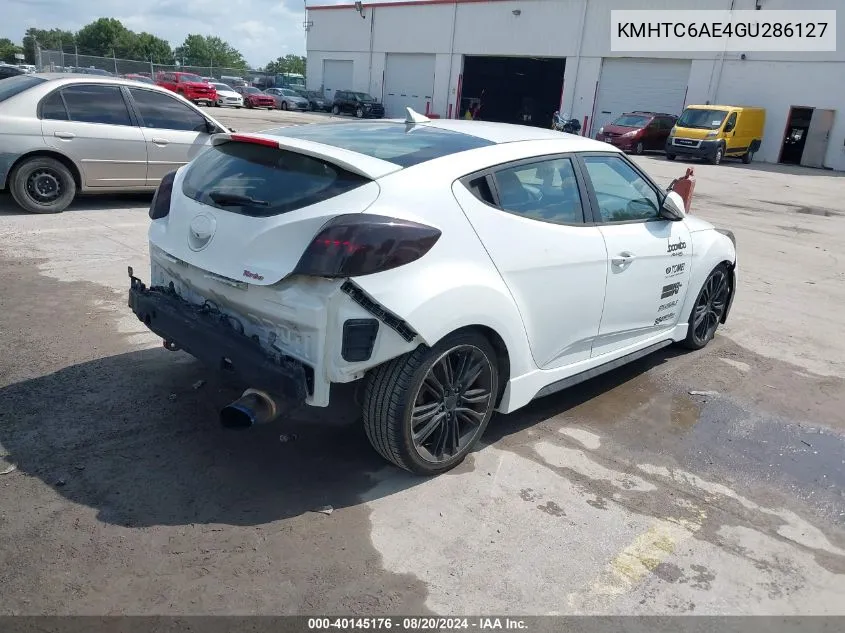 KMHTC6AE4GU286127 2016 Hyundai Veloster Turbo