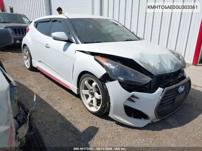 KMHTC6AE0GU303361 2016 Hyundai Veloster Turbo R-Spec