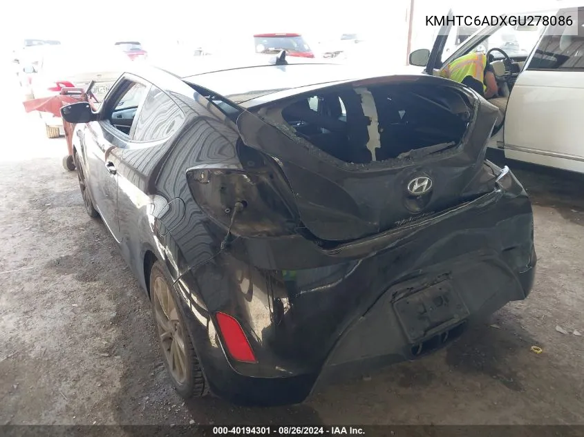 KMHTC6ADXGU278086 2016 Hyundai Veloster