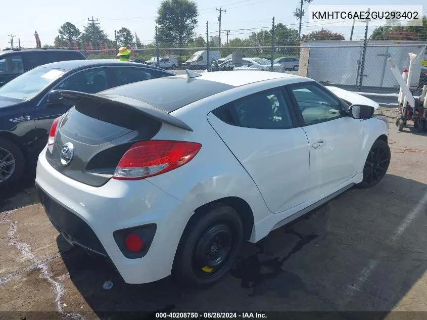 KMHTC6AE2GU293402 2016 Hyundai Veloster Turbo