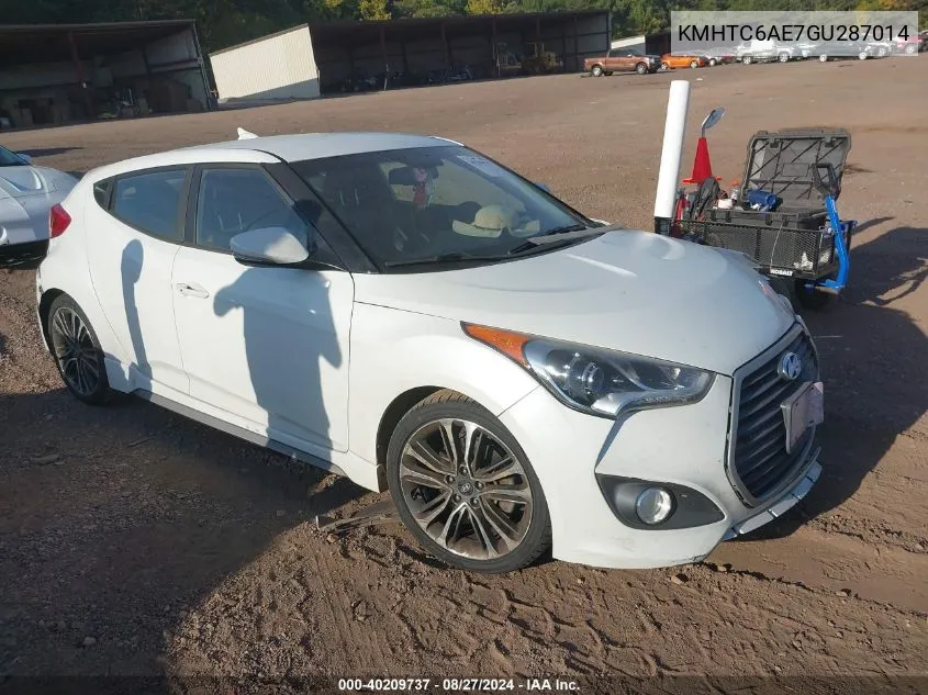 2016 Hyundai Veloster Turbo VIN: KMHTC6AE7GU287014 Lot: 40209737