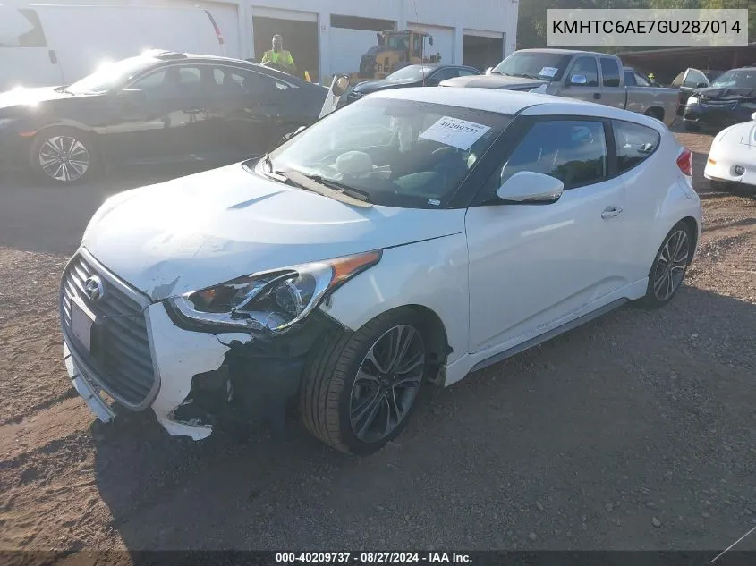 KMHTC6AE7GU287014 2016 Hyundai Veloster Turbo