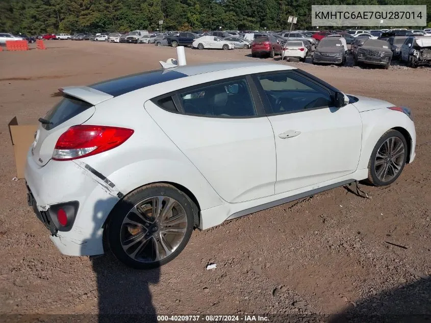 KMHTC6AE7GU287014 2016 Hyundai Veloster Turbo