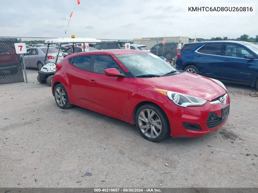 KMHTC6AD8GU260816 2016 Hyundai Veloster