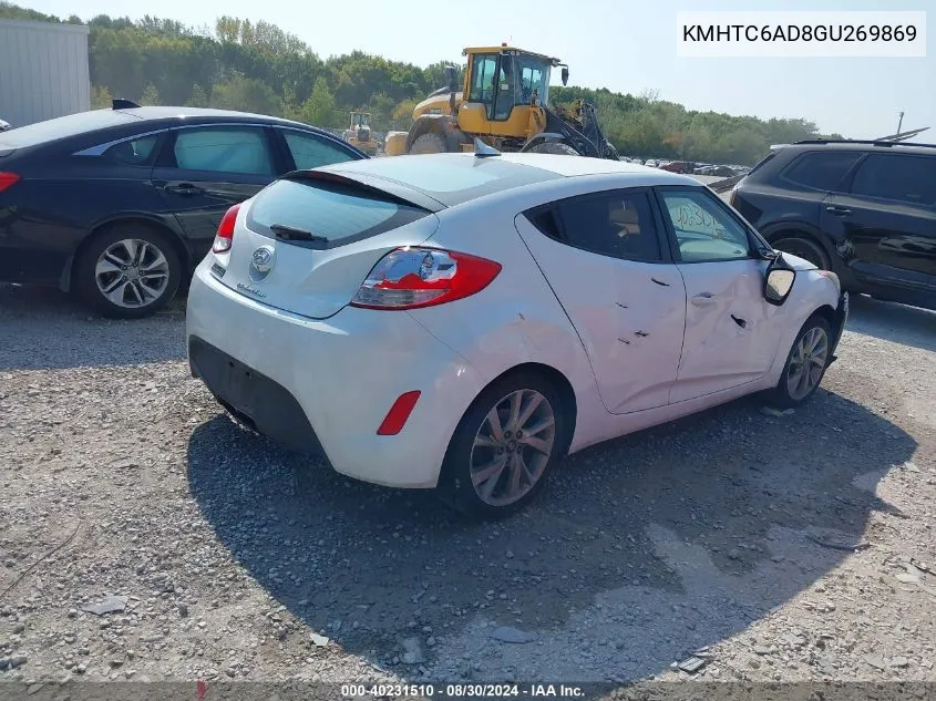 2016 Hyundai Veloster VIN: KMHTC6AD8GU269869 Lot: 40231510