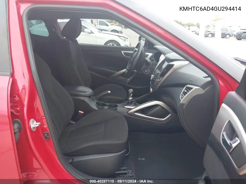 KMHTC6AD4GU294414 2016 Hyundai Veloster