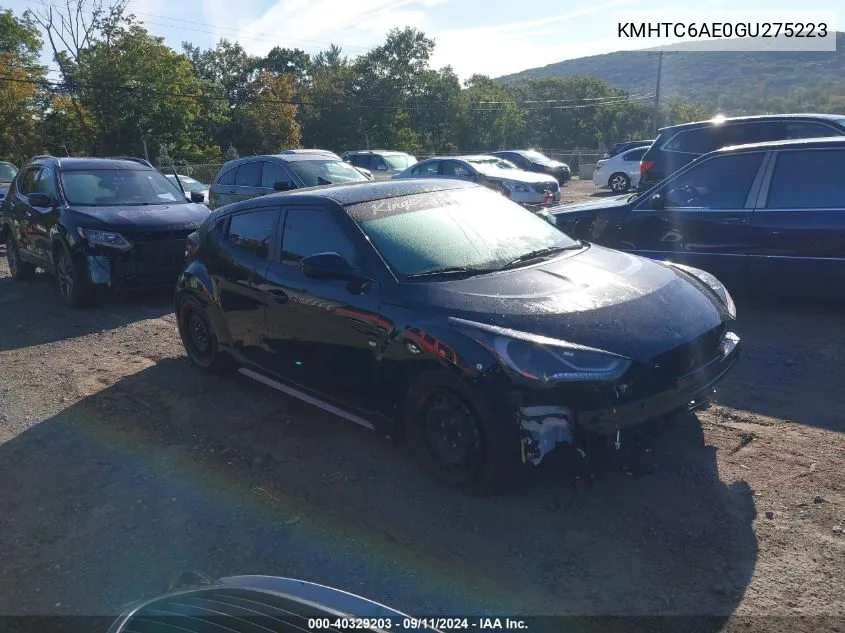 KMHTC6AE0GU275223 2016 Hyundai Veloster Turbo