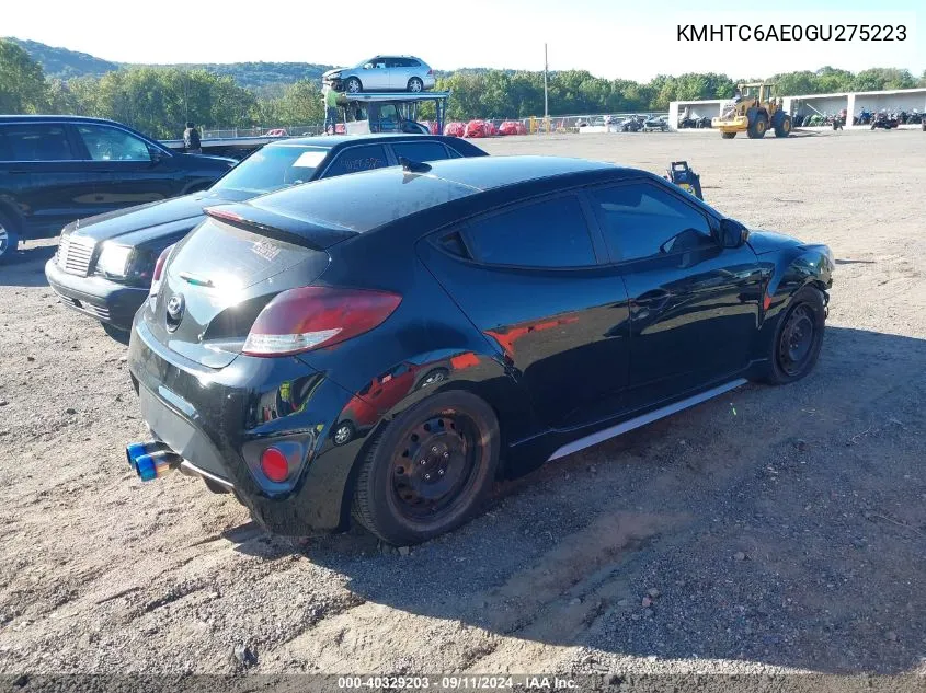 KMHTC6AE0GU275223 2016 Hyundai Veloster Turbo