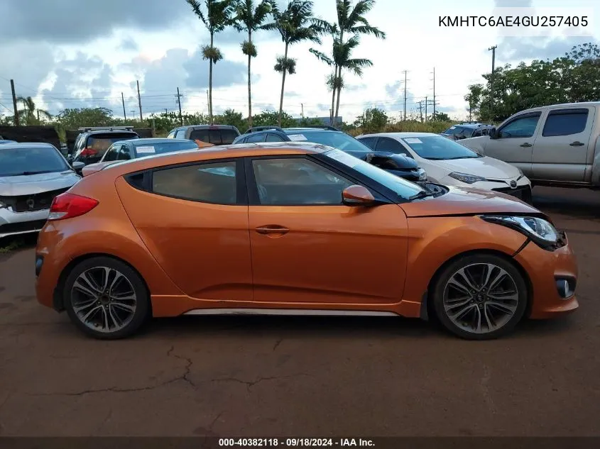 KMHTC6AE4GU257405 2016 Hyundai Veloster Turbo