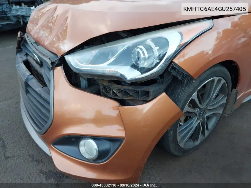 KMHTC6AE4GU257405 2016 Hyundai Veloster Turbo