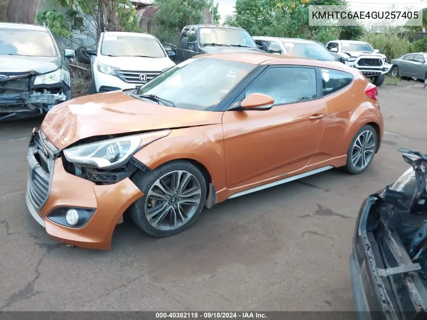 KMHTC6AE4GU257405 2016 Hyundai Veloster Turbo