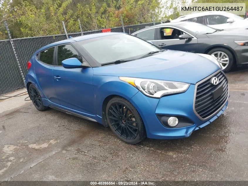 2016 Hyundai Veloster Turbo Rally Edition VIN: KMHTC6AE1GU264487 Lot: 40395554