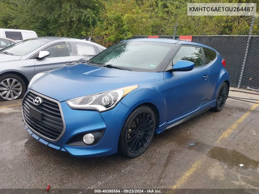 2016 Hyundai Veloster Turbo Rally Edition VIN: KMHTC6AE1GU264487 Lot: 40395554