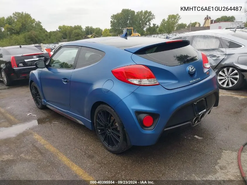 2016 Hyundai Veloster Turbo Rally Edition VIN: KMHTC6AE1GU264487 Lot: 40395554