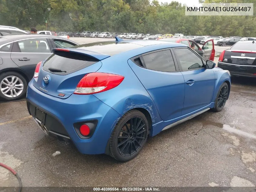 2016 Hyundai Veloster Turbo Rally Edition VIN: KMHTC6AE1GU264487 Lot: 40395554