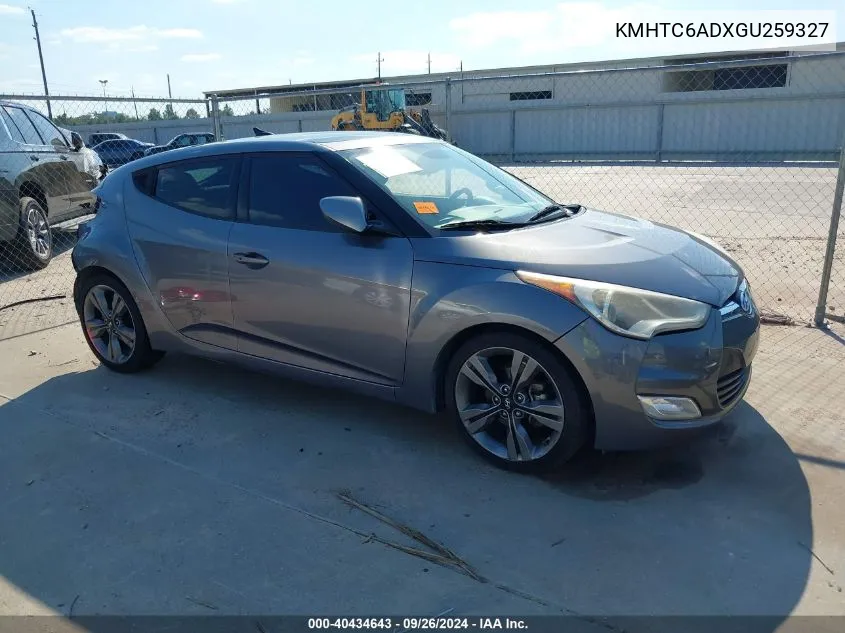 2016 Hyundai Veloster VIN: KMHTC6ADXGU259327 Lot: 40434643