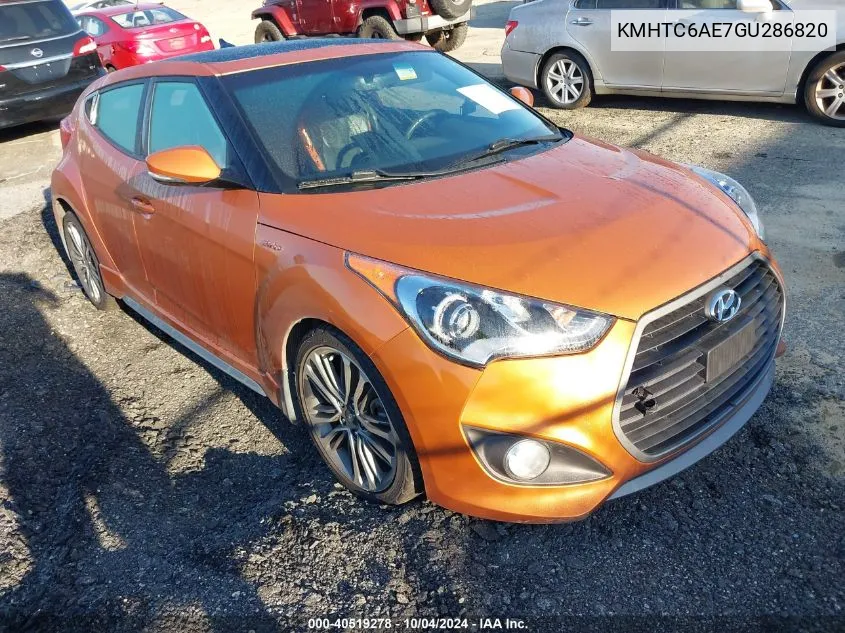 2016 Hyundai Veloster Turbo VIN: KMHTC6AE7GU286820 Lot: 40519278