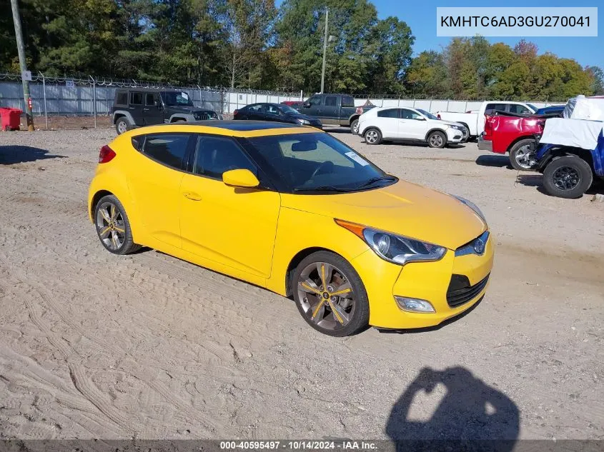 KMHTC6AD3GU270041 2016 Hyundai Veloster