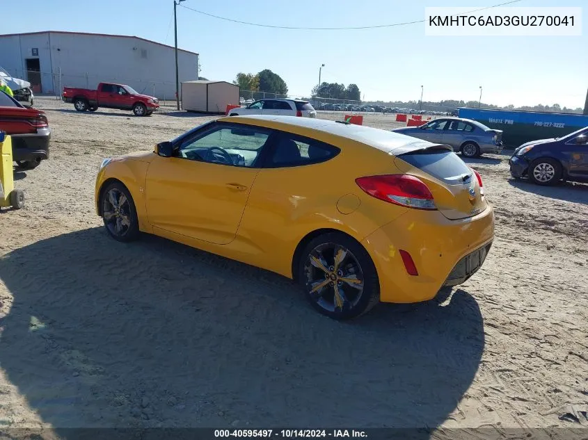 KMHTC6AD3GU270041 2016 Hyundai Veloster