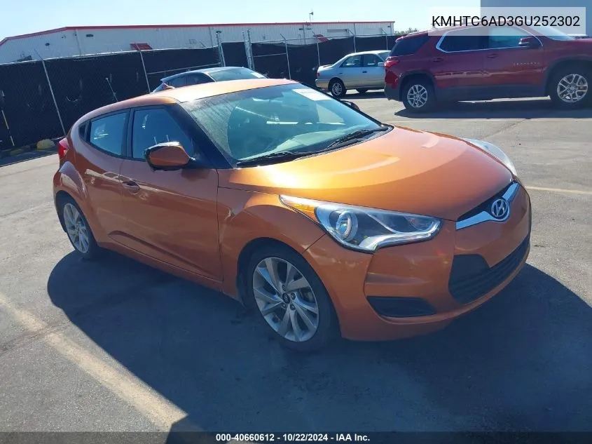 KMHTC6AD3GU252302 2016 Hyundai Veloster