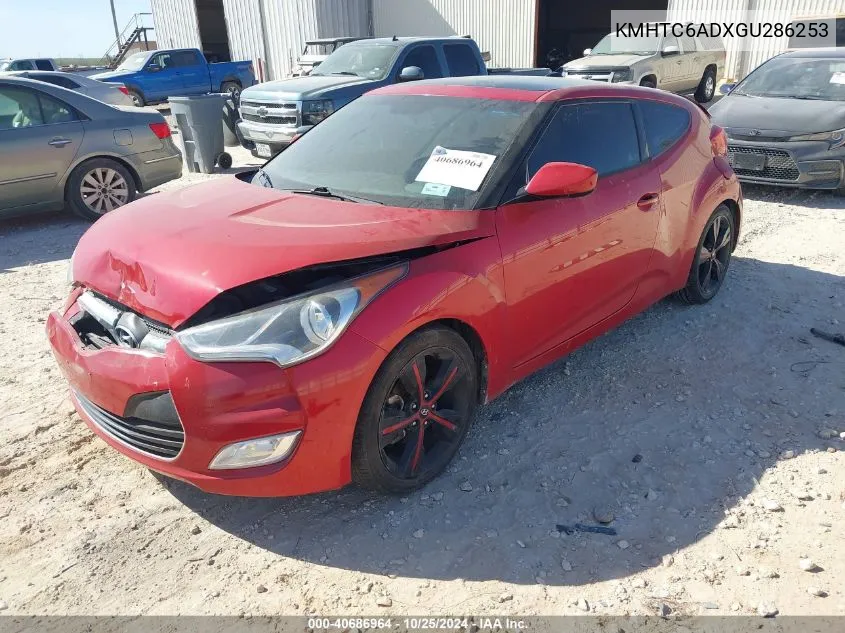 2016 Hyundai Veloster VIN: KMHTC6ADXGU286253 Lot: 40686964