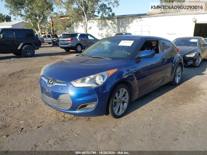 2016 Hyundai Veloster VIN: KMHTC6AD9GU293016 Lot: 40703798