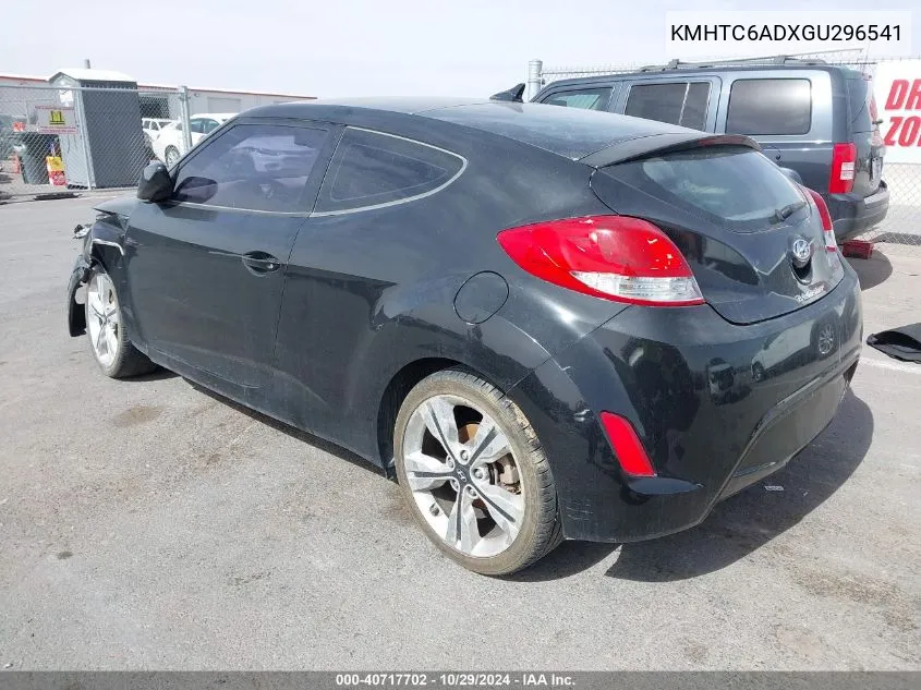 2016 Hyundai Veloster VIN: KMHTC6ADXGU296541 Lot: 40717702