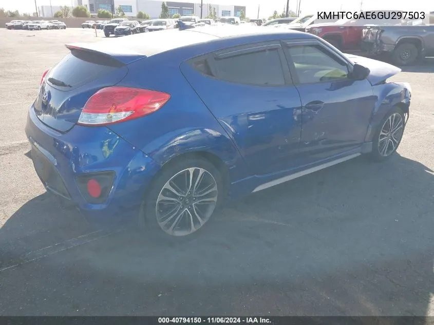 2016 Hyundai Veloster Turbo R-Spec VIN: KMHTC6AE6GU297503 Lot: 40794150