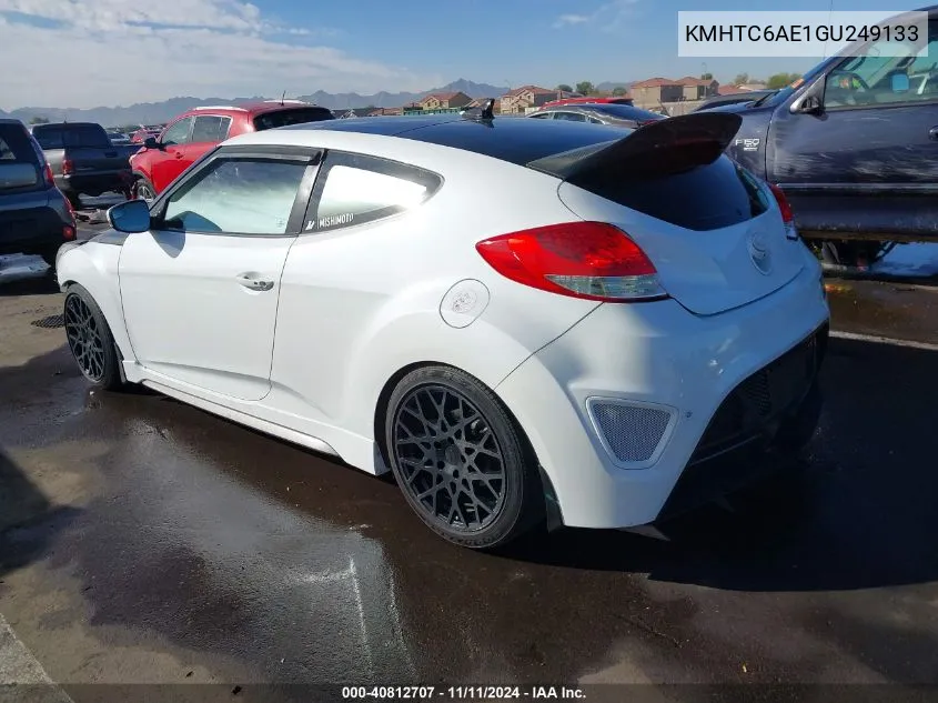 2016 Hyundai Veloster Turbo VIN: KMHTC6AE1GU249133 Lot: 40812707