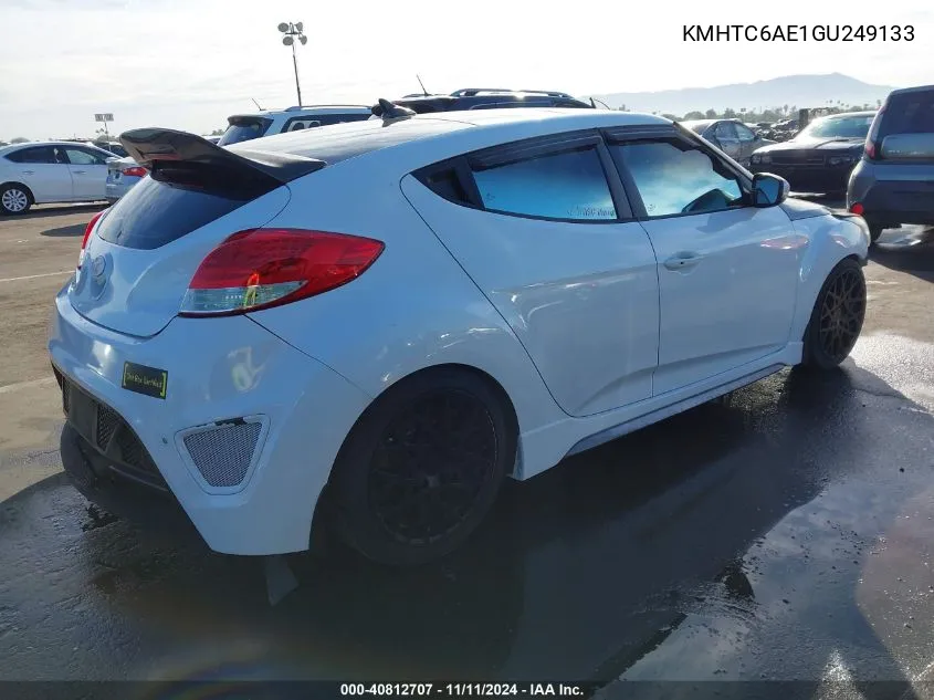 2016 Hyundai Veloster Turbo VIN: KMHTC6AE1GU249133 Lot: 40812707