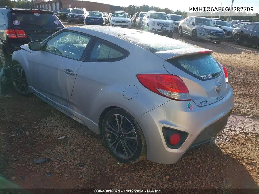 2016 Hyundai Veloster Turbo VIN: KMHTC6AE6GU282709 Lot: 40816871