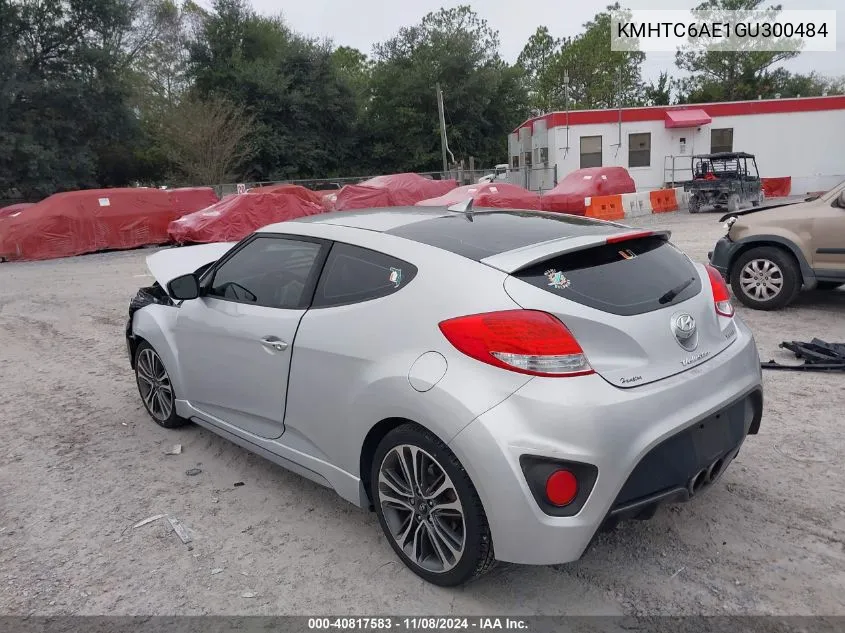 2016 Hyundai Veloster Turbo VIN: KMHTC6AE1GU300484 Lot: 40817583