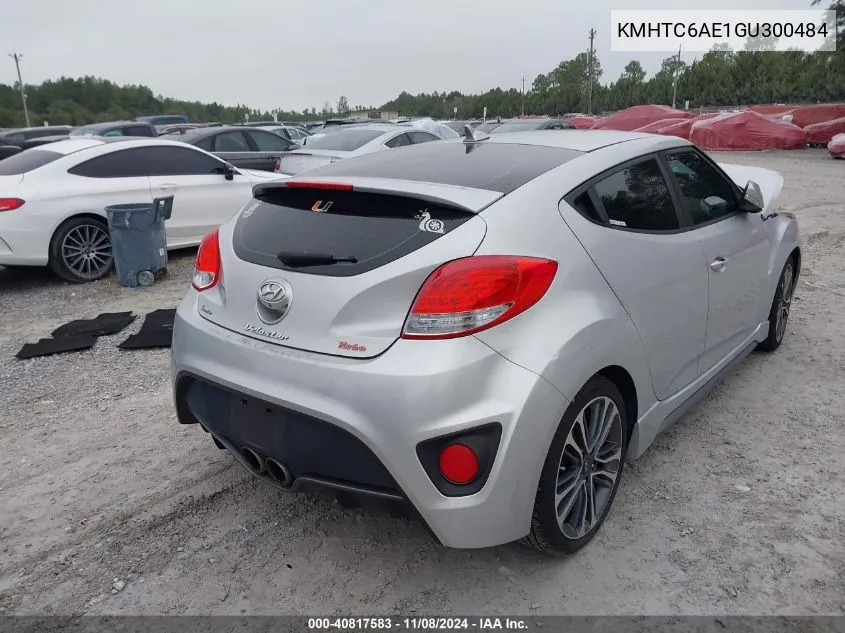 2016 Hyundai Veloster Turbo VIN: KMHTC6AE1GU300484 Lot: 40817583