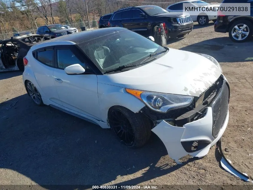 2016 Hyundai Veloster Turbo VIN: KMHTC6AE7GU291838 Lot: 40830331