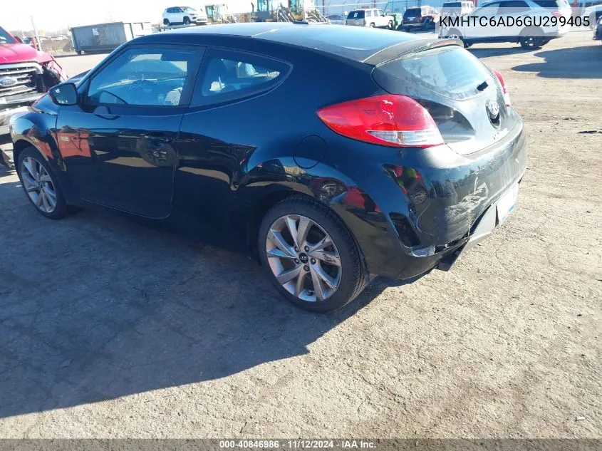 2016 Hyundai Veloster VIN: KMHTC6AD6GU299405 Lot: 40846986