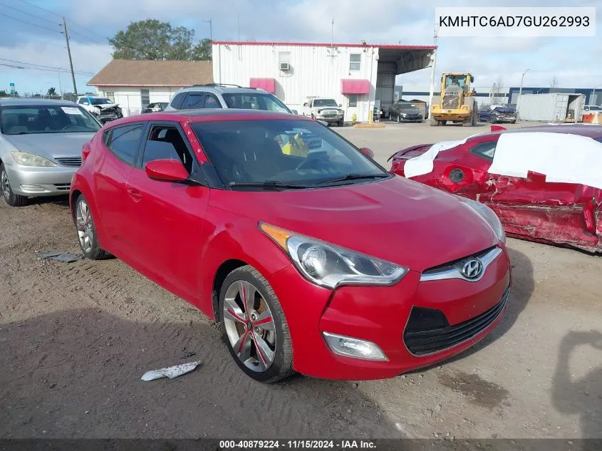 2016 Hyundai Veloster VIN: KMHTC6AD7GU262993 Lot: 40879224