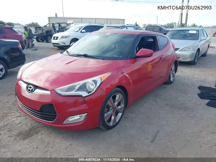 2016 Hyundai Veloster VIN: KMHTC6AD7GU262993 Lot: 40879224