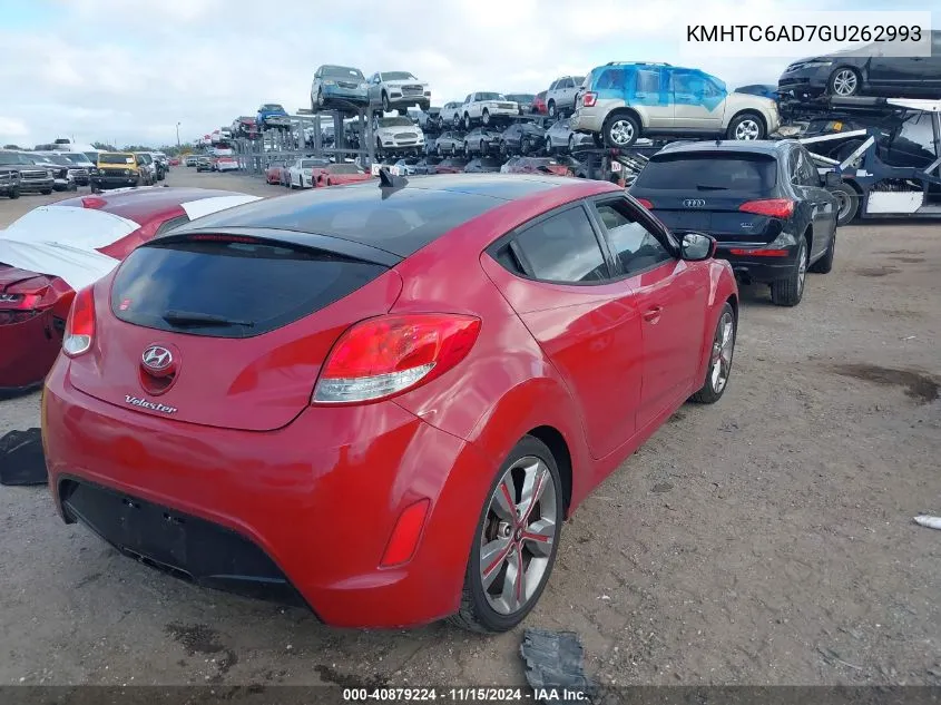 2016 Hyundai Veloster VIN: KMHTC6AD7GU262993 Lot: 40879224