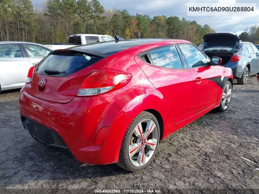 2016 Hyundai Veloster VIN: KMHTC6AD9GU288804 Lot: 40882960