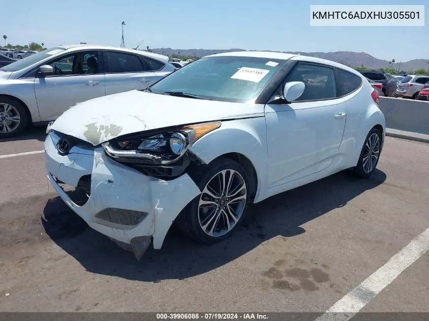 KMHTC6ADXHU305501 2017 Hyundai Veloster