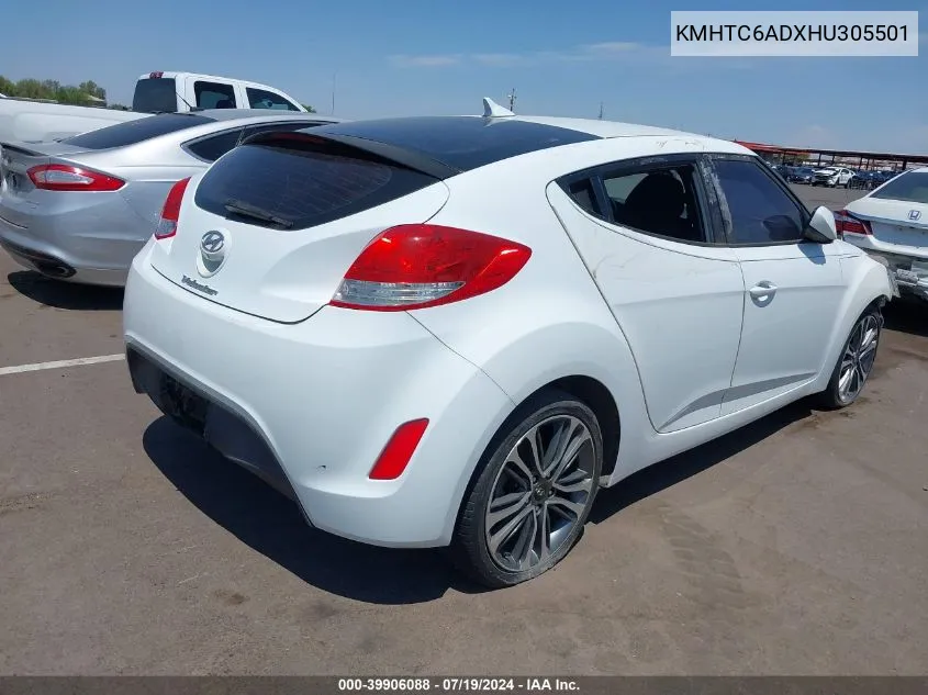 KMHTC6ADXHU305501 2017 Hyundai Veloster