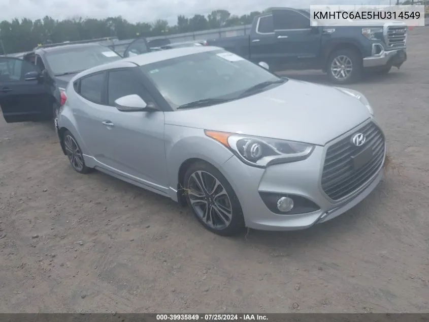 KMHTC6AE5HU314549 2017 Hyundai Veloster Turbo