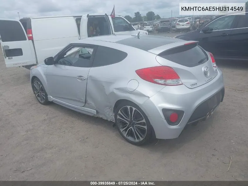 KMHTC6AE5HU314549 2017 Hyundai Veloster Turbo