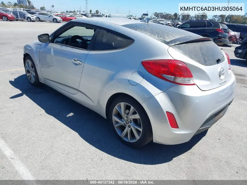 KMHTC6AD3HU305064 2017 Hyundai Veloster