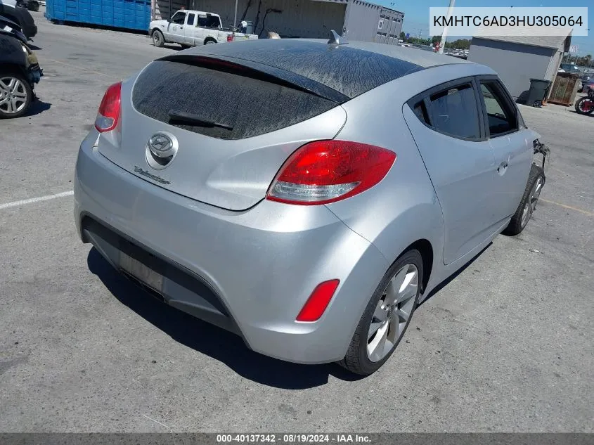 KMHTC6AD3HU305064 2017 Hyundai Veloster