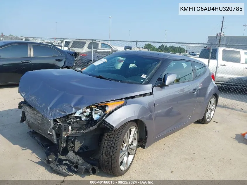 KMHTC6AD4HU320785 2017 Hyundai Veloster Value Edition