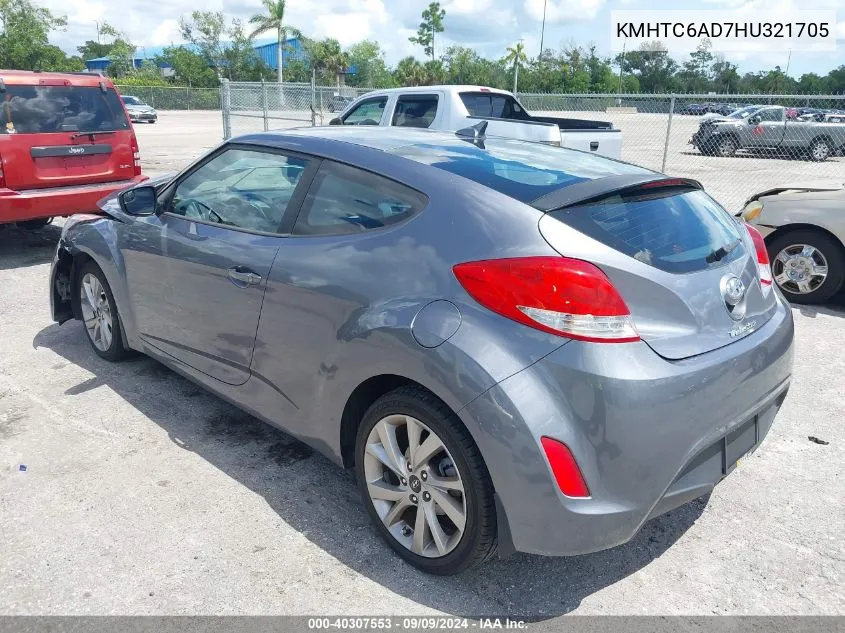 KMHTC6AD7HU321705 2017 Hyundai Veloster