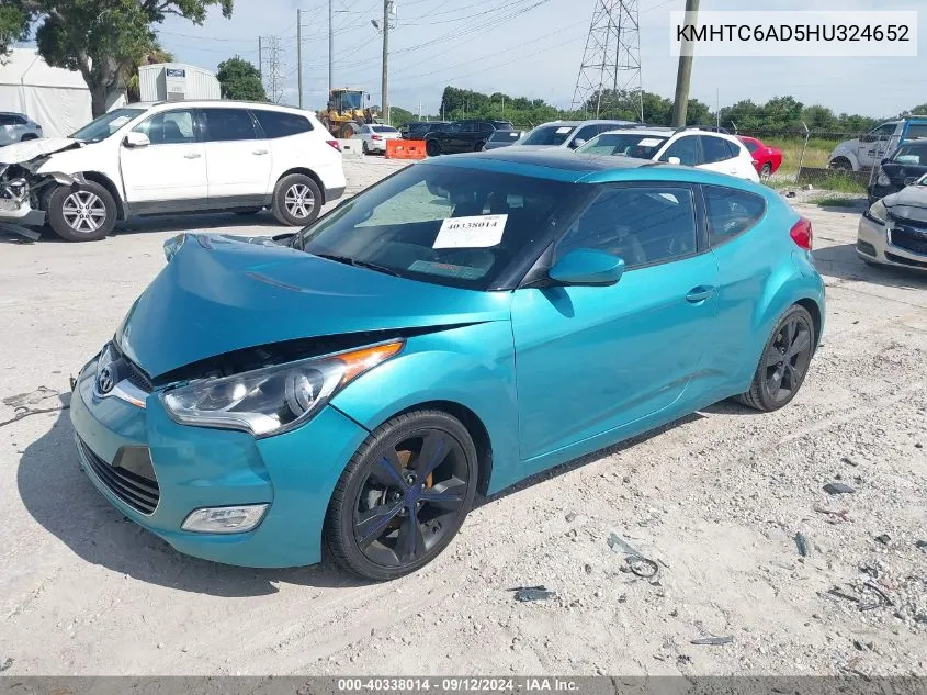 KMHTC6AD5HU324652 2017 Hyundai Veloster Value Edition